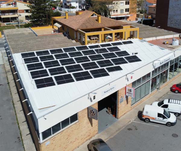Instalación fotovoltaica en Auto Casasus Tarragona